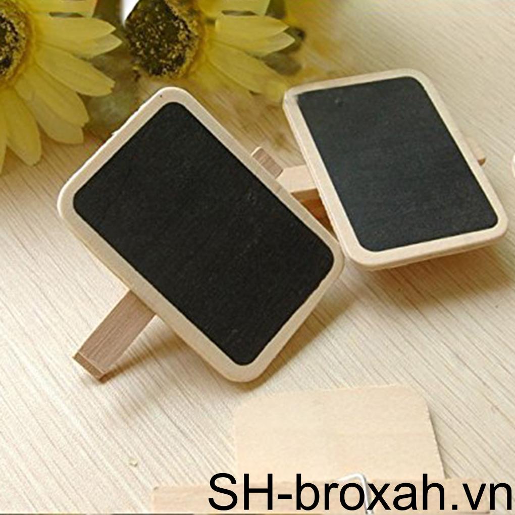 Set 10 Kẹp Bảng Đen Ghi Chú Bằng Gỗ Tiện Dụng