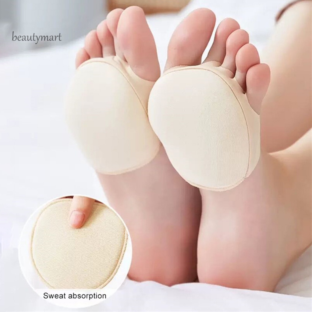 1 Cặp Vớ Nửa Ngón Chân Thoáng Khí Kháng Khuẩn Màu Đen Và Kaki