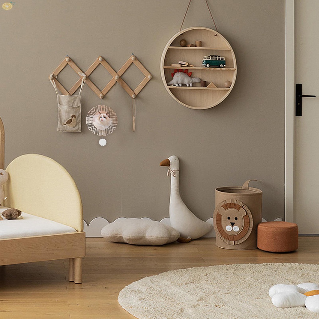 【VARSTR】Decoration Set 14.6*14.6*0.1cm Diy Rotating High Quality Chime Decoration