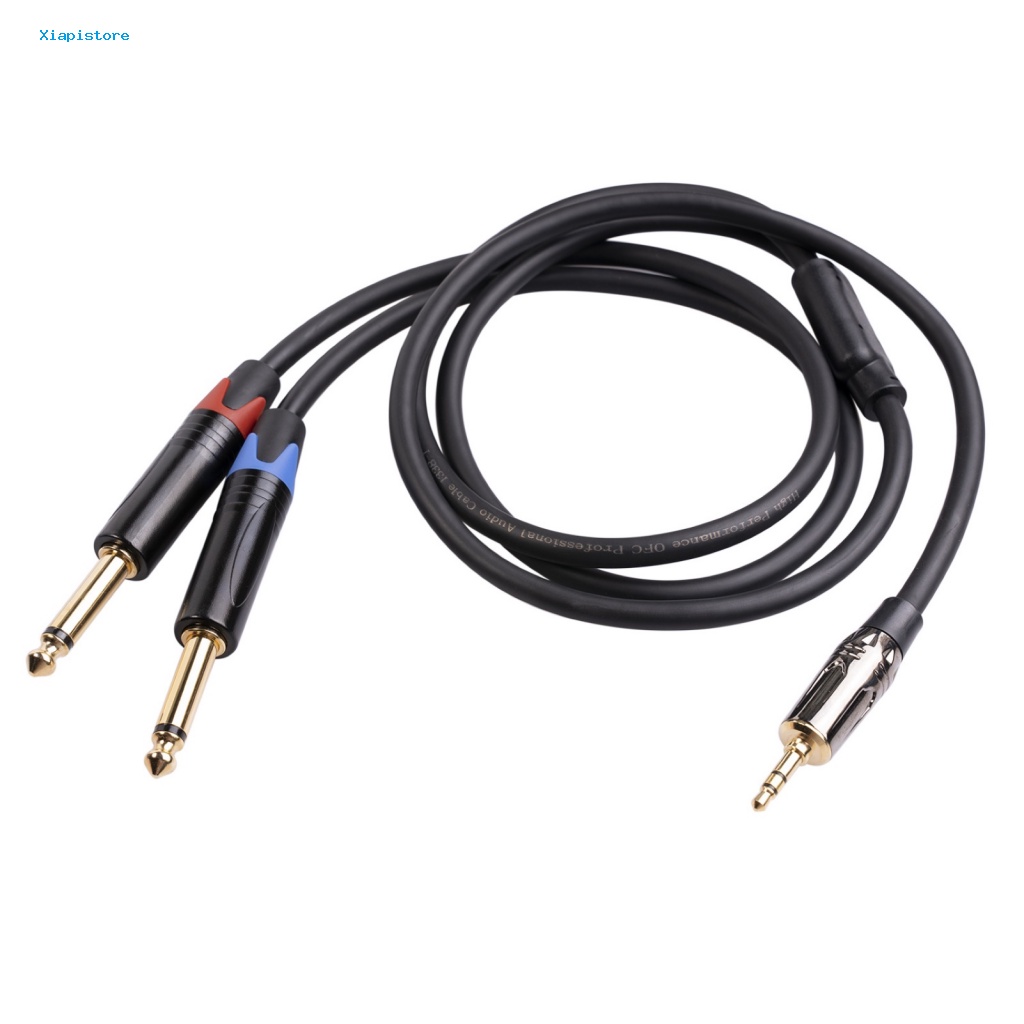 Dây Cáp Âm Thanh Nối Cổng 3.5mm Với Hai Cổng 6.35mm AUX Mạ Vàng Chuyên Dụng