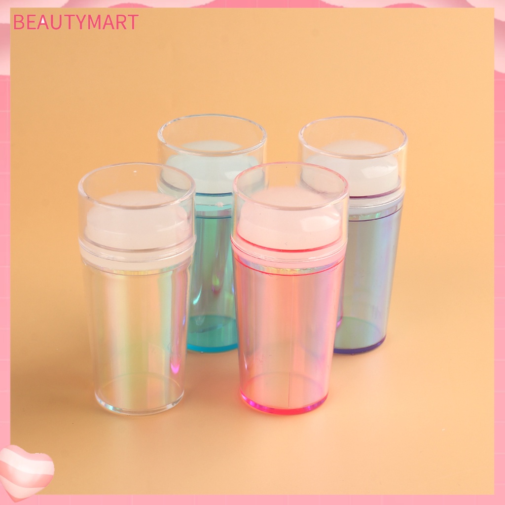 1 Bộ Dụng Cụ In Hình Móng Tay Bằng Silicon Hình Tròn Trong Suốt Tái Sử Dụng Được Không Biến Dạng