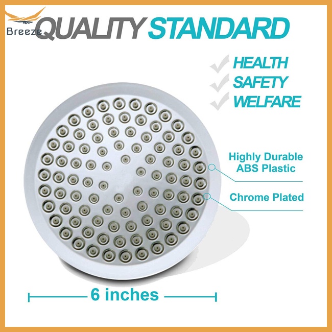 Vòi Hoa Sen Áp Suất Cao 6 Inch Tiết Kiệm Nước Có Thể Điều Chỉnh Góc