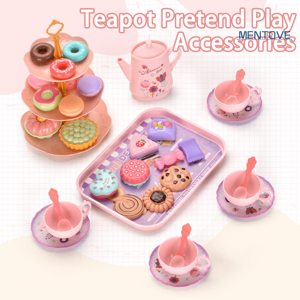 Set 35 Món Đồ Chơi Mô Phỏng Vali + Khay Đựng Ấm Trà + Khay Trưng Bày Bằng ABS Có Thể Tháo Rời Cho Bé Gái