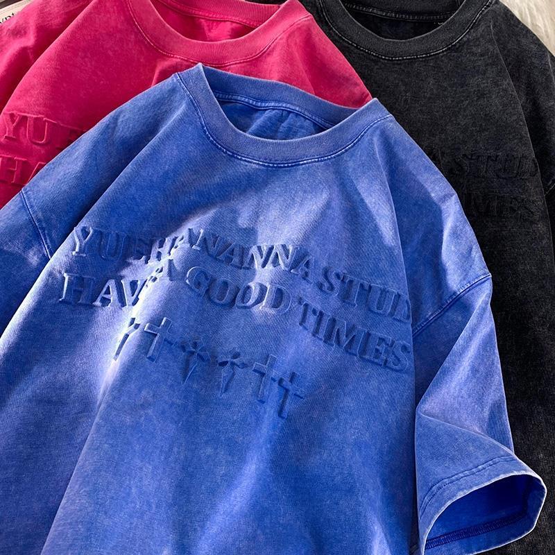 Áo thun nam đẹp，áo nam，thời trang nam，đồ bộ nam，áo phông nam，Áo Thun Tay Ngắn Phong Cách Âu Mỹ Trọng Lượng Nặng 320g Dành Cho Nam，áo phông xanh，bigsize t shirt，đen，trắng，xám，kaki，xanh lam，