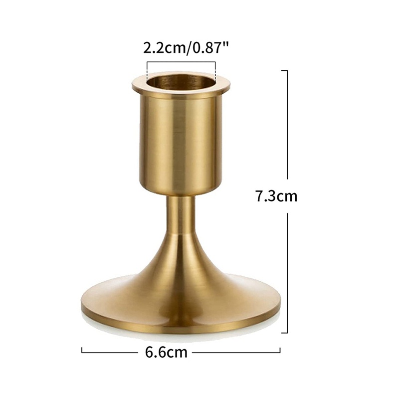 Giá Đỡ Đèn Cầy Bằng Kim Loại Màu Vàng Kim Phong Cách Cổ Điển Độc Đáo Trang Trí Nhà Cửa