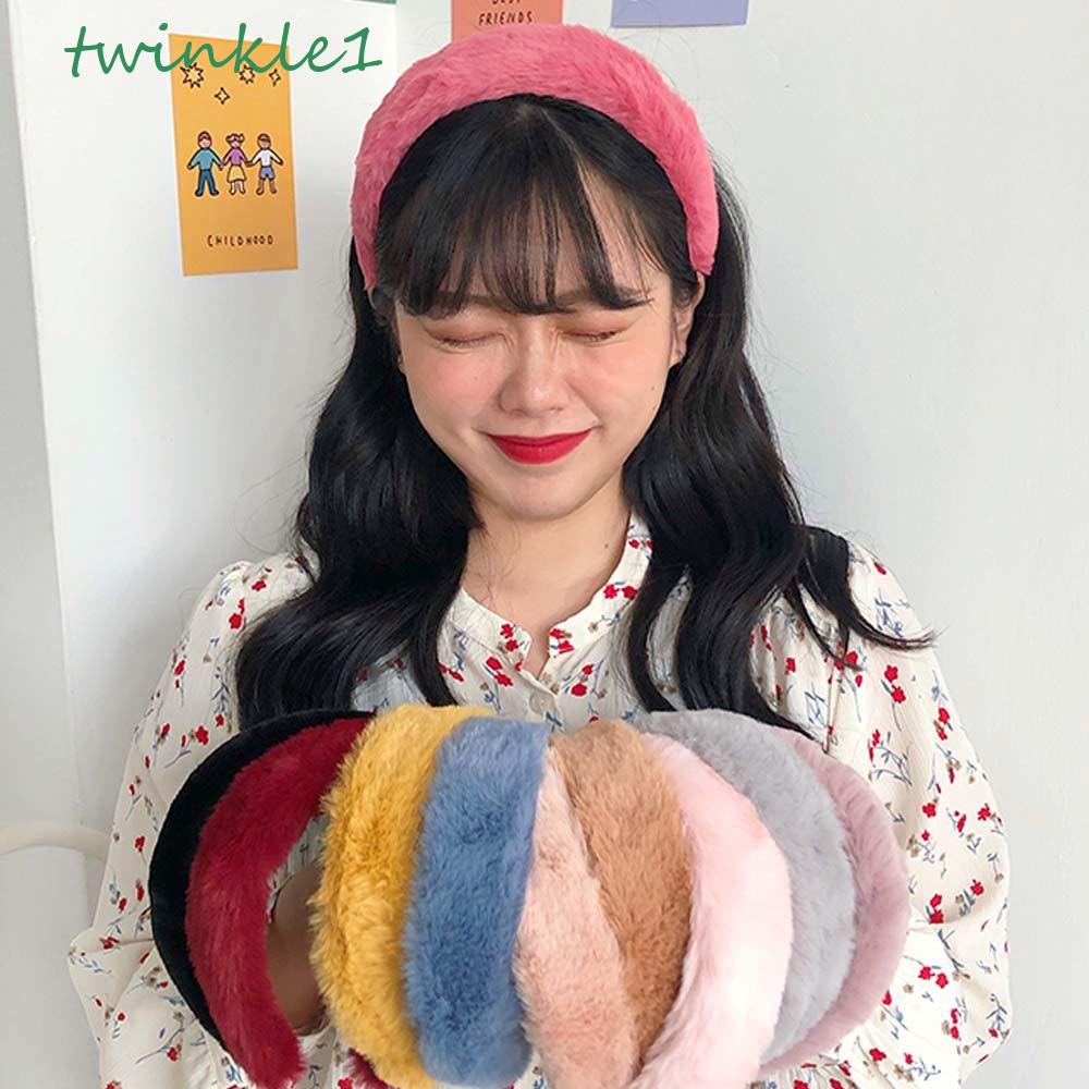 Băng Đô Lông Thỏ Giả Phong Cách Hàn Quốc Ngọt Ngào Cho Nữ