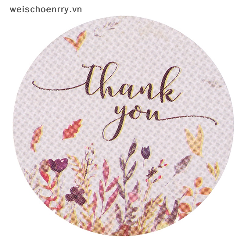 Cuộn 500 Hình Dán Chữ Thank You Trang Trí Niêm Phong Bao Bì Tiện Dụng