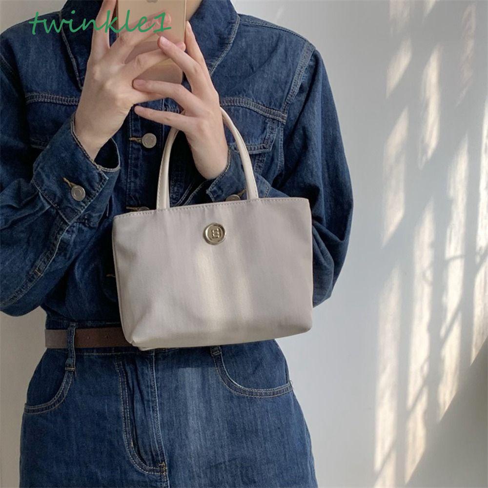 Túi Đựng Mỹ Phẩm Xách Tay Bằng Nylon Họa Tiết Lấp Lánh Dễ Thương Phong Cách Hàn Quốc Cho Nữ