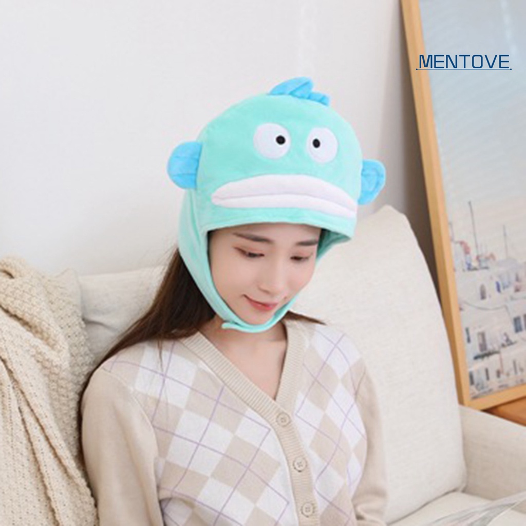 Mũ Trùm Đầu Mềm Mại Thêu Hình Đôi Mắt Cá Hóa Trang Halloween