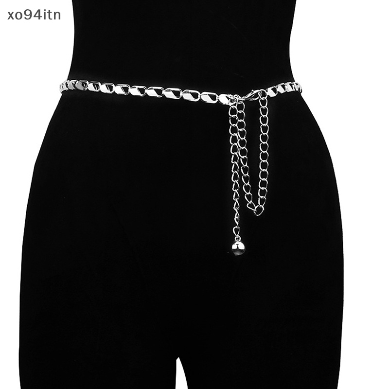 Thắt Lưng Dây Xích Kim Loại Màu Vàng Kim Sáng Tạo Thời Trang Cho Nữ