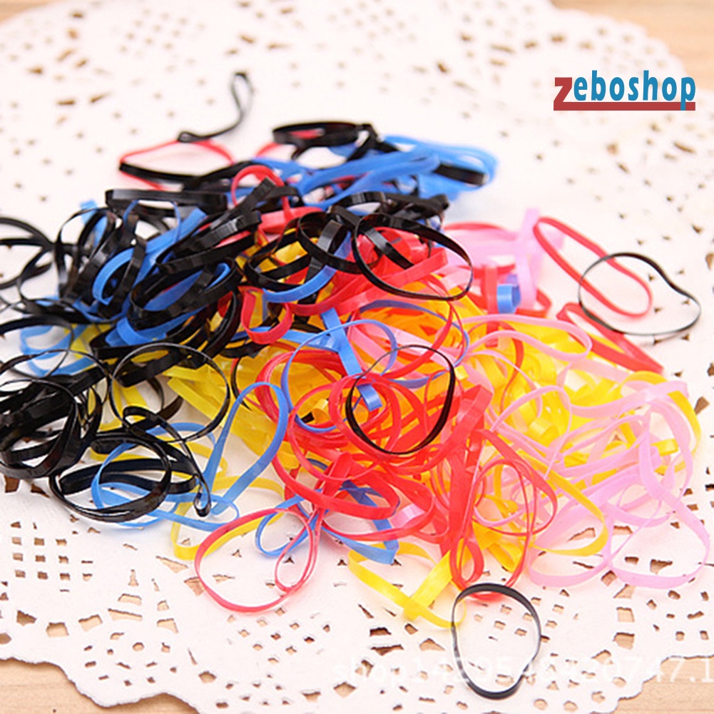 Set 220 Dây Buộc Tóc Cao Su Co Giãn Nhiều Màu Sắc Dùng Một Lần Cho Bé Gái Giá Đỡ