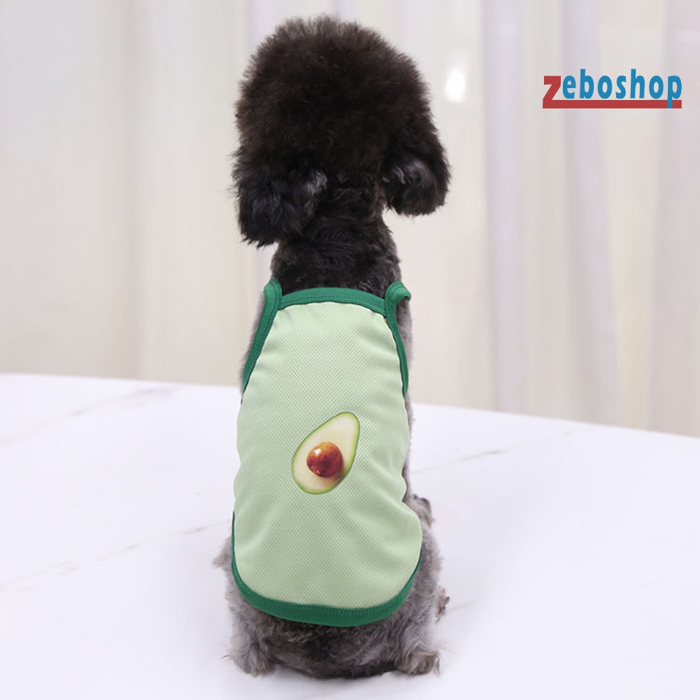 Áo Sát Nách Họa Tiết Quả Bơ / Khủng Long Dễ Thương Cho Cún Cưng