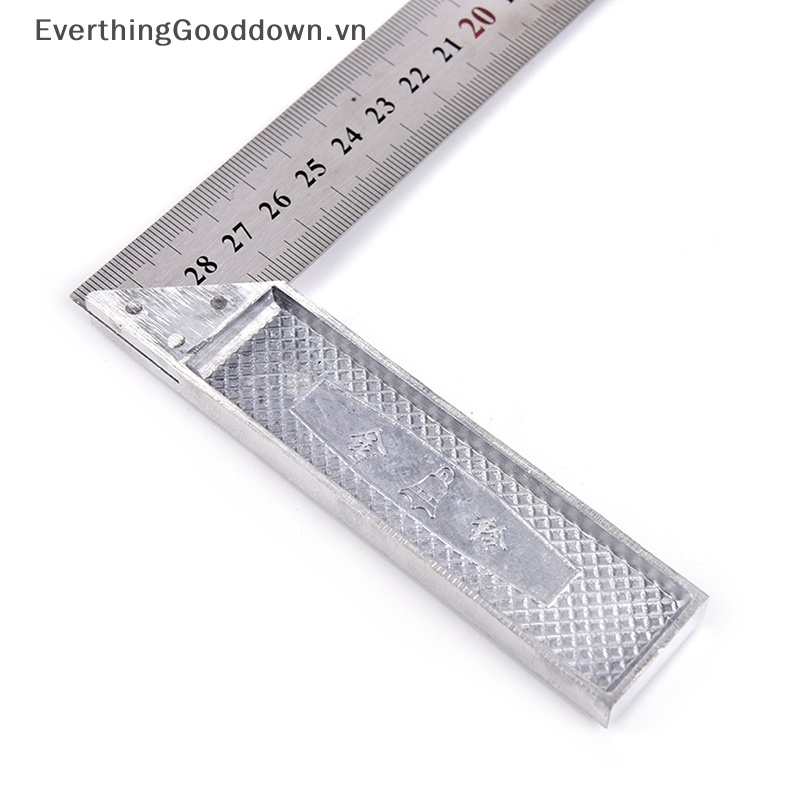 1 Thước Đo Góc 90 Độ Bằng Thép Không Gỉ 15x30cm