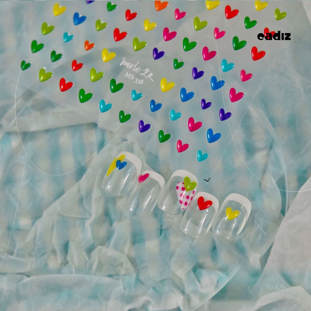 Đề Can Dán Móng Tay Tự Dính Không Phai Màu Họa Tiết Hoa Tulip Trái Tim Trang Trí Nghệ Thuật