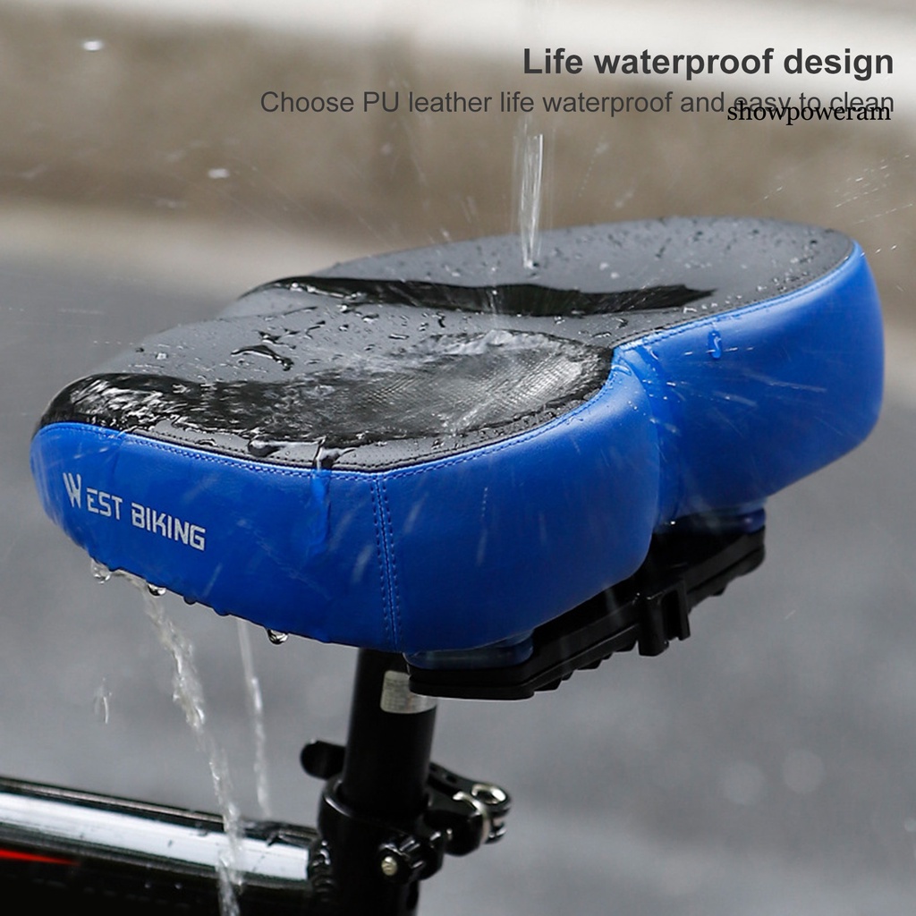 Yên Xe Đạp Giả Da Bản Rộng Hấp Thụ Sốc SP-Noseless