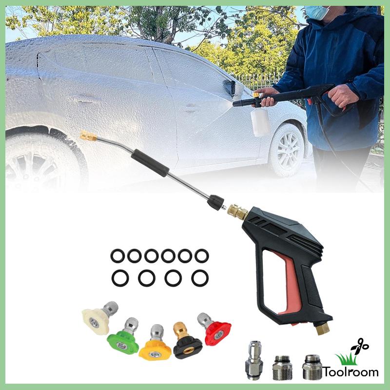 Vòi Xịt Nước Áp Suất Cao Kèm 5 Đầu Phun Dùng Rửa Xe Hơi / Tưới Cây Sân Vườn Ngoài Trời