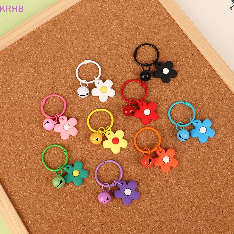 Móc Chìa Khóa Hình Hoa Nhiều Màu Sắc Phong Cách Hàn Quốc Dành Cho Nữ Mới
