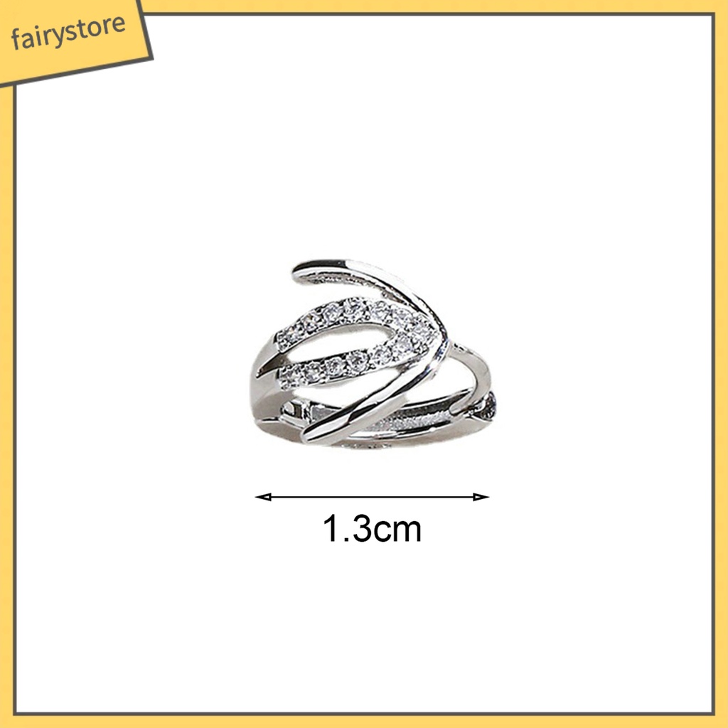 1 Bông Tai Hình Móng Vuốt Đính Đá Zircon Đơn Giản Thời Trang Dành Cho Nữ