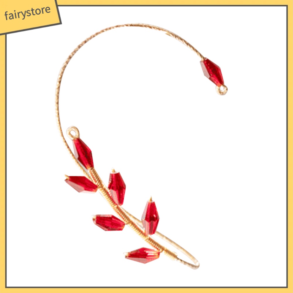 1 Khuyên Kẹp Vành Tai Không Cần Xỏ Lỗ Mạ Vàng Độc Đáo Cho Nữ