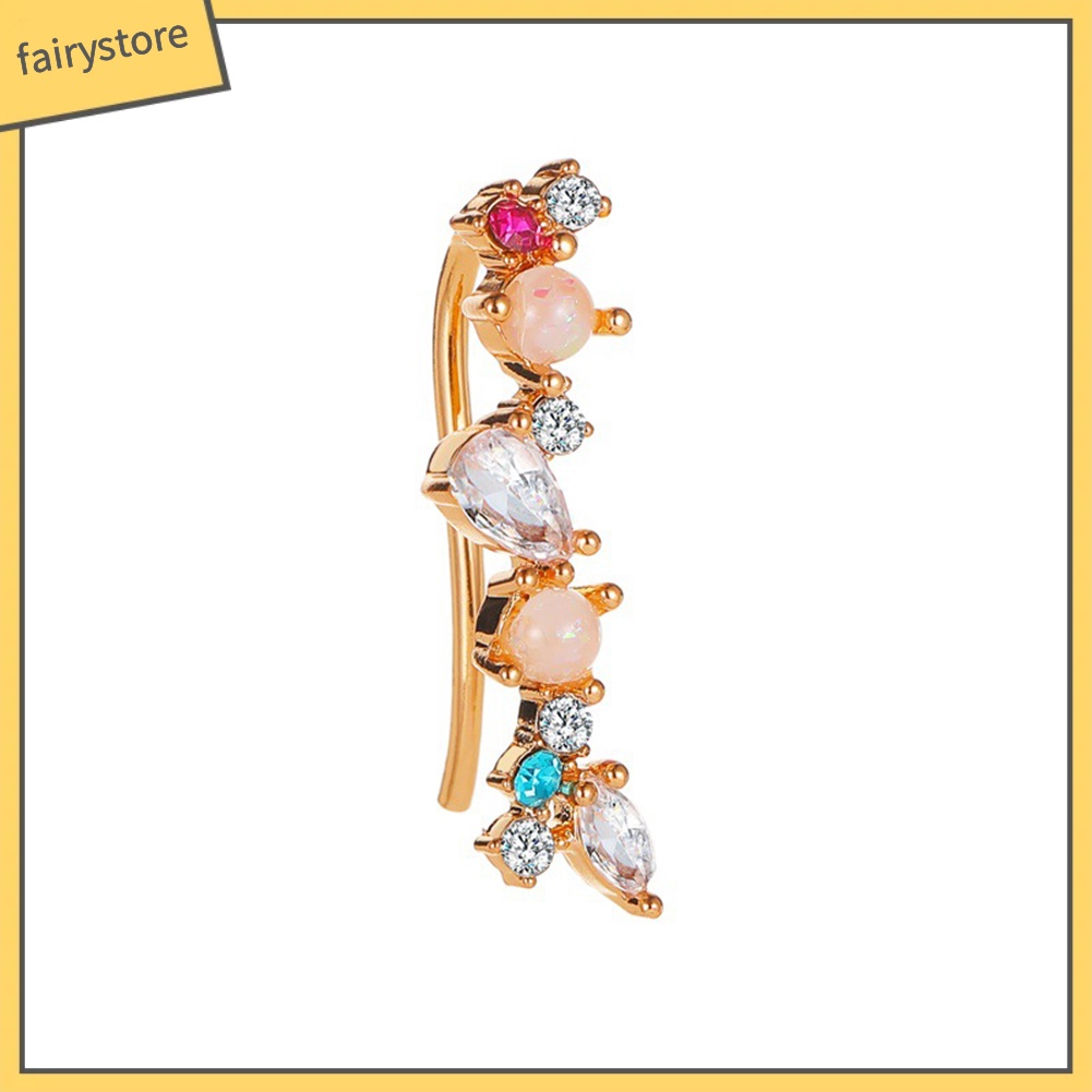 1 Khuyên Vành Tai Đính Đá Ngọc Trai Giả Thanh Lịch Dành Cho Nữ