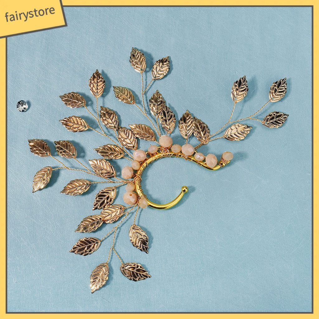 [FRO] 1 Khuyên Tai Dạng Kẹp Bằng Kim Loại Không Cần Xỏ Lỗ Hình Chiếc Lá Phong Cách Vintage Tinh Tế Cho Nữ