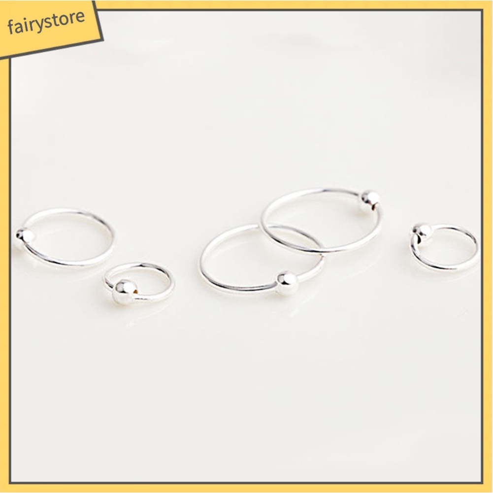 Bông Tai Mạ Bạc Hình Tròn Thời Trang Dành Cho Nữ