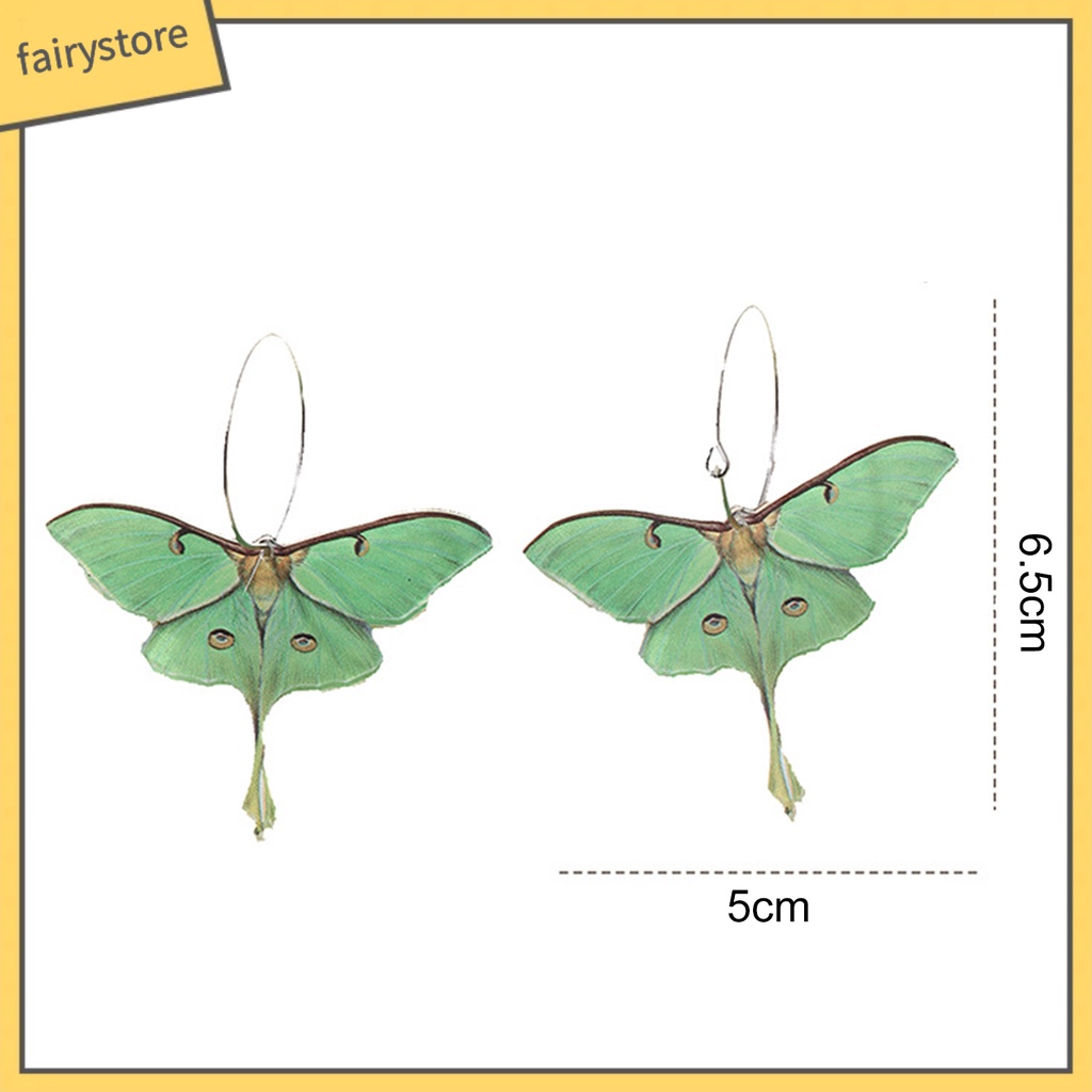 1 Đôi Bông Tai Tròn Lớn Mặt Bướm Hình Học Thời Trang Dành Cho Nữ