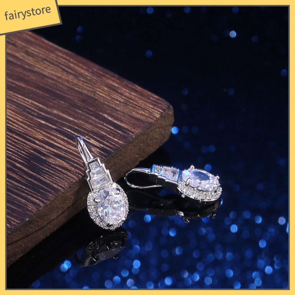 Khuyên Tai Đính Đá Zircon Thời Trang Cho Nữ