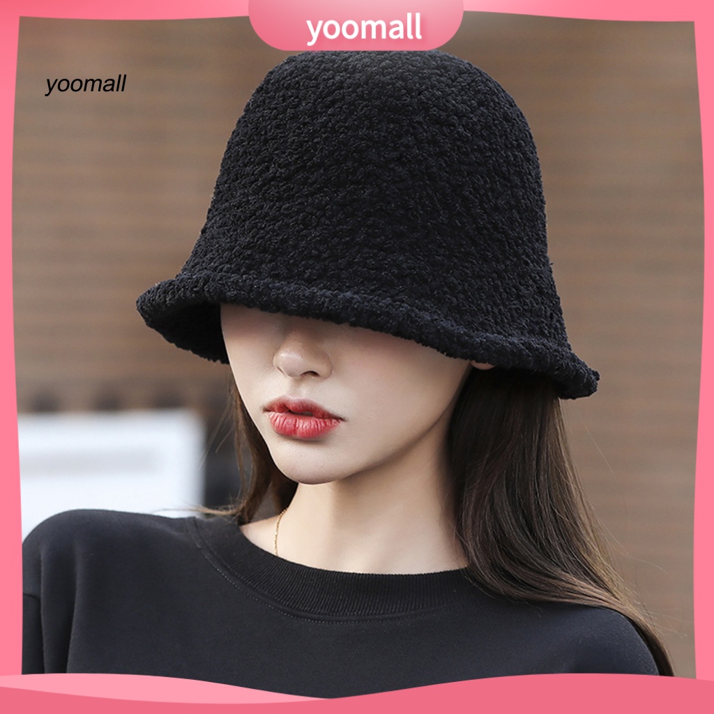 Mũ Tai Bèo Giả Cashmere Vành Ngắn Che Phủ Tai Thời Trang Thu Đông Cho Nữ