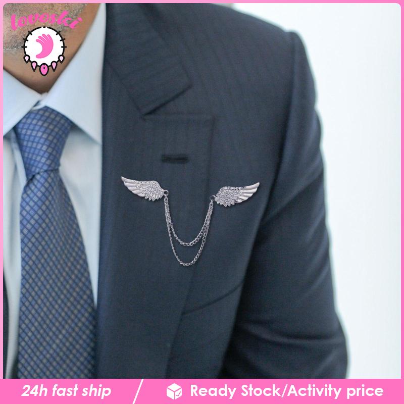 [Lovoski] Trâm Cài Áo Hình Đôi Cánh Thiên Thần Phong Cách Vintage Cho Nữ