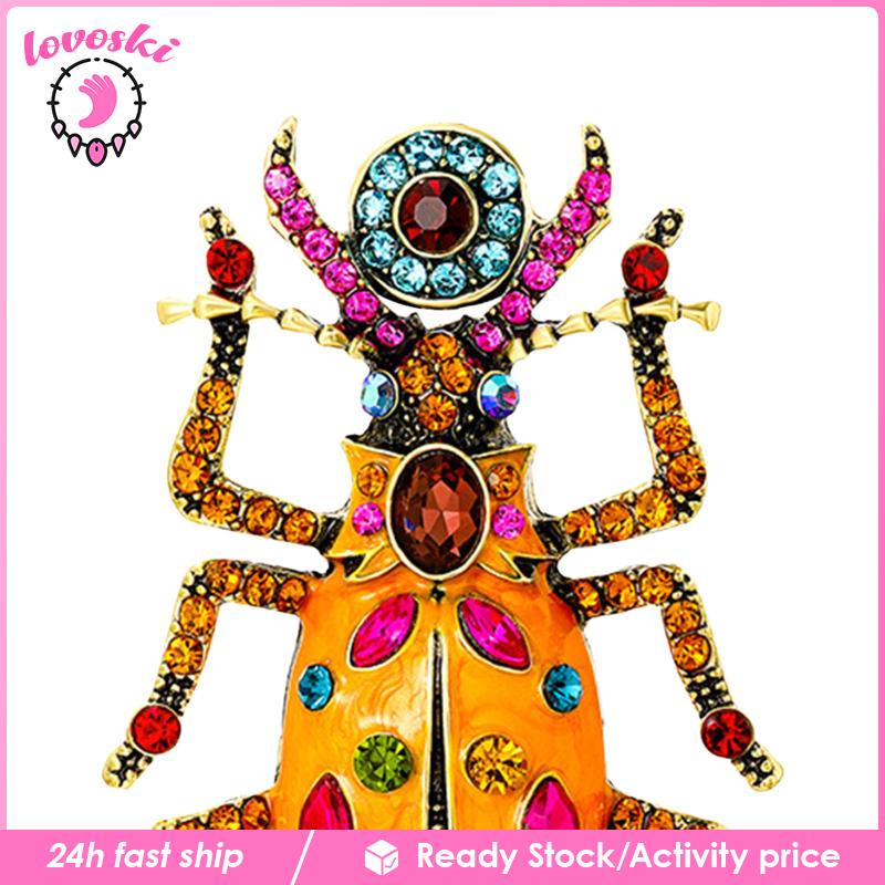 Ghim Cài Áo Hình Bọ Cánh Cứng Đính Đá Dễ Thương