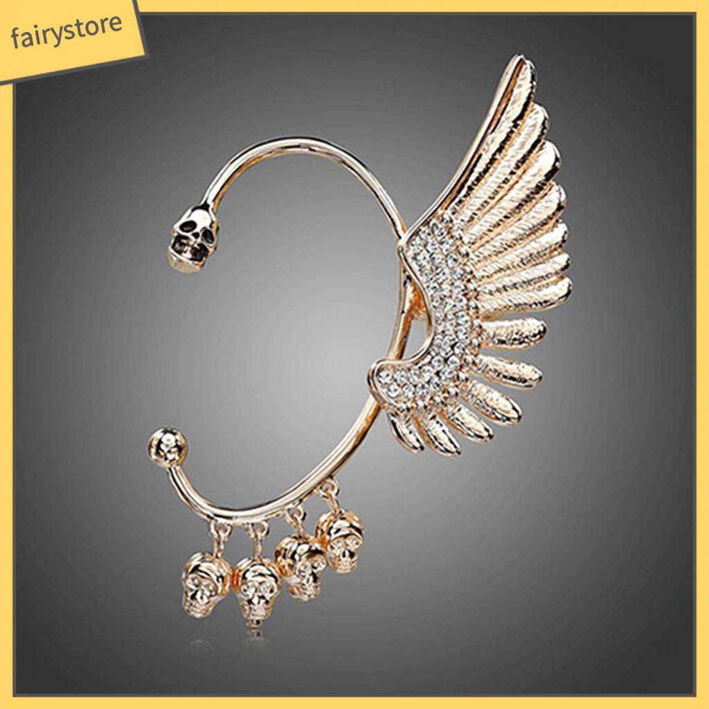 Khuyên Vành Tai Hình Đầu Lâu Đính Đá Cá Tính Cho Nữ