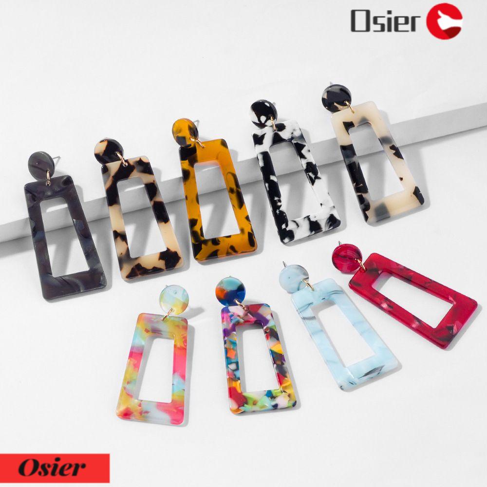 1 Mặt Dây Chuyền Acrylic Hình Học Nhiều Màu Thời Trang Cho Nữ