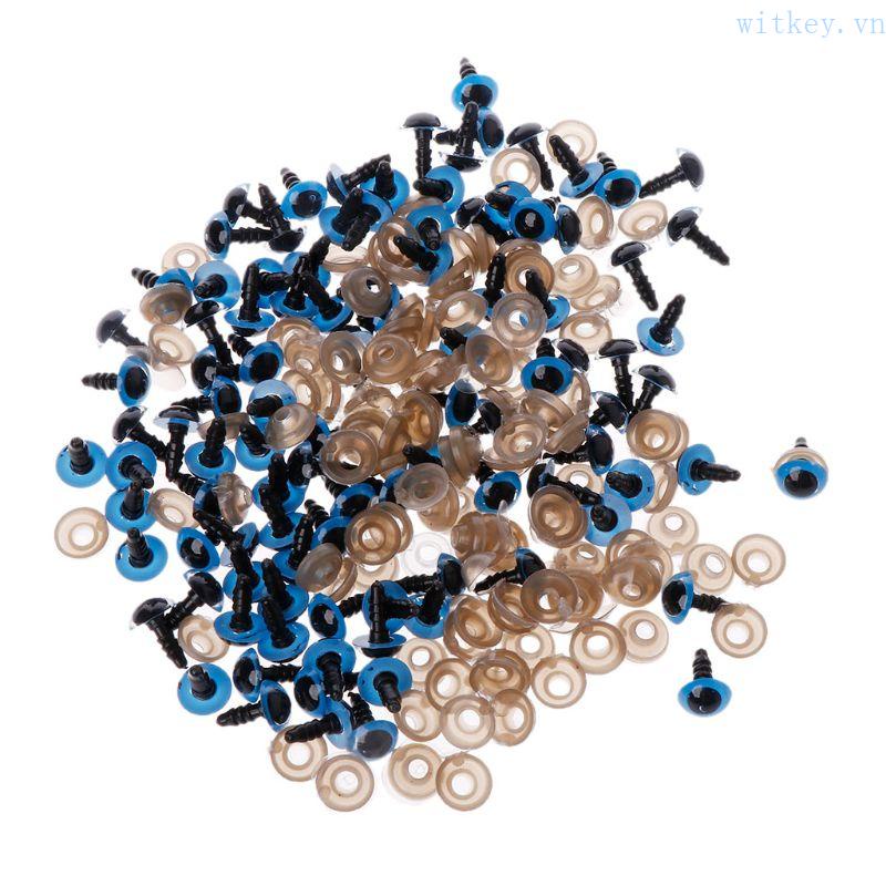 Bộ 100 Con Mắt Nhựa 10mm Gắn Gấu Bông / Búp Bê