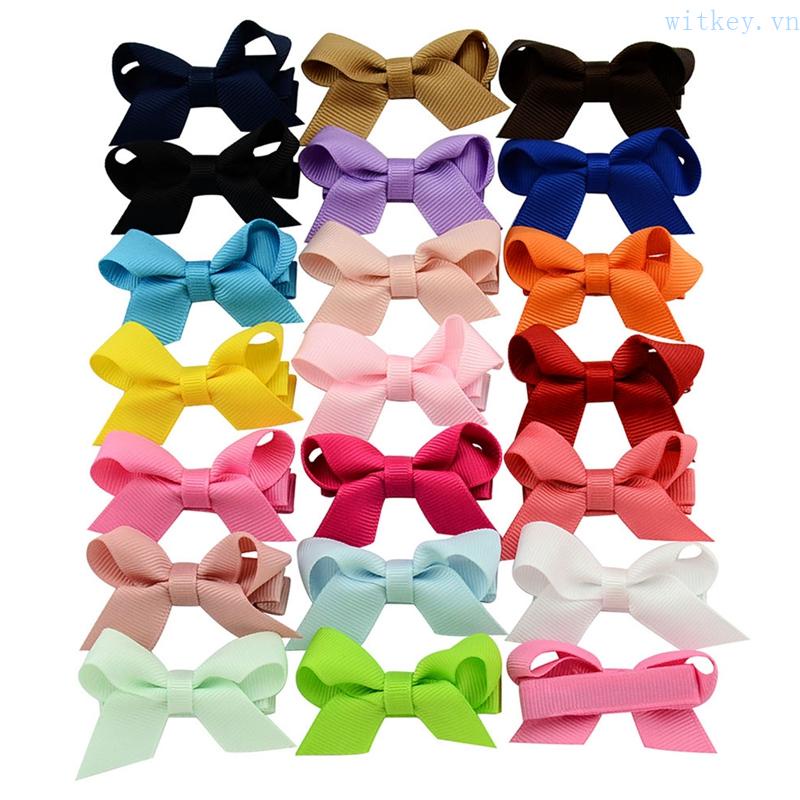 Set 20 Kẹp Tóc Nơ Họa Tiết Giáng Sinh Handmade Dành Cho Nữ