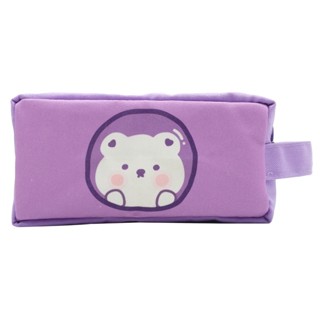 Bóp Viết 1 Ngăn Canvas - Bích Ngân 0321 - Mẫu 6 - Gấu Trắng