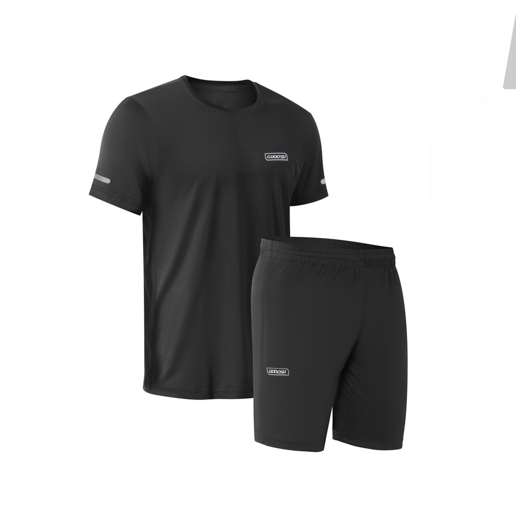 Bộ Thể Thao Nam Cổ Tròn Tay Ngắn, Bộ Thun Nma Chất Liệu Vải Thun Lạnh Coolmax Thấm Hút Mồ Hôi Tốt Full size 45-95kg