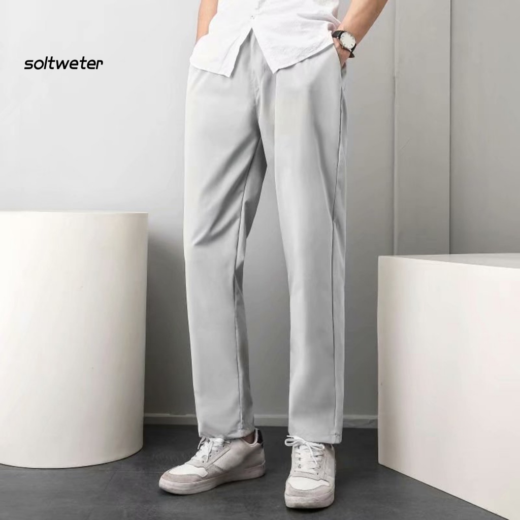 Quần Dài Lưng Vừa Dáng Ôm Có Nhiều Túi Dây Rút Thời Trang Xuân Thu Cho Nam