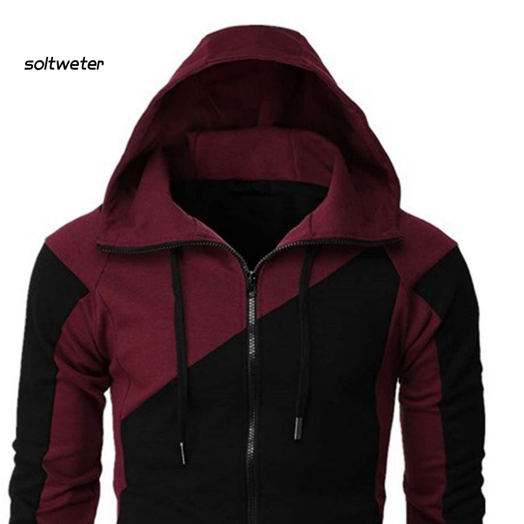 Bộ Đồ Thể Thao Hai Mảnh Gồm Áo Khoác Có Mũ Trùm Và Dây Rút Hai Màu Thời Trang Mùa Đông