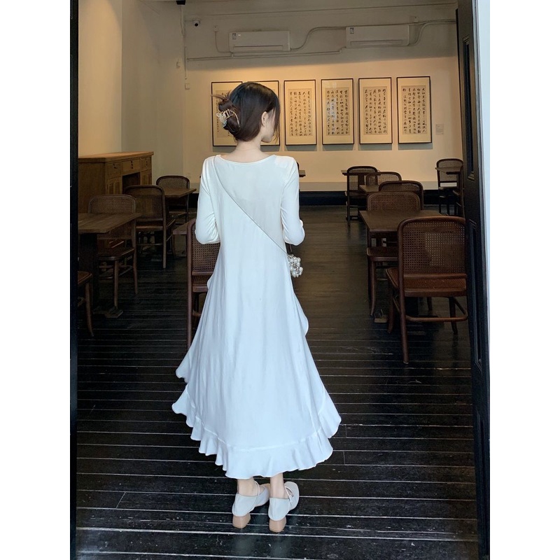 Bộ Trang Phục Hai Mảnh Áo Hai Dây Dáng Dài In Họa Tiết Hoa Phong Cách Trung Quốc Thời Trang Mùa Xuân Dành Cho Bạn Nữ