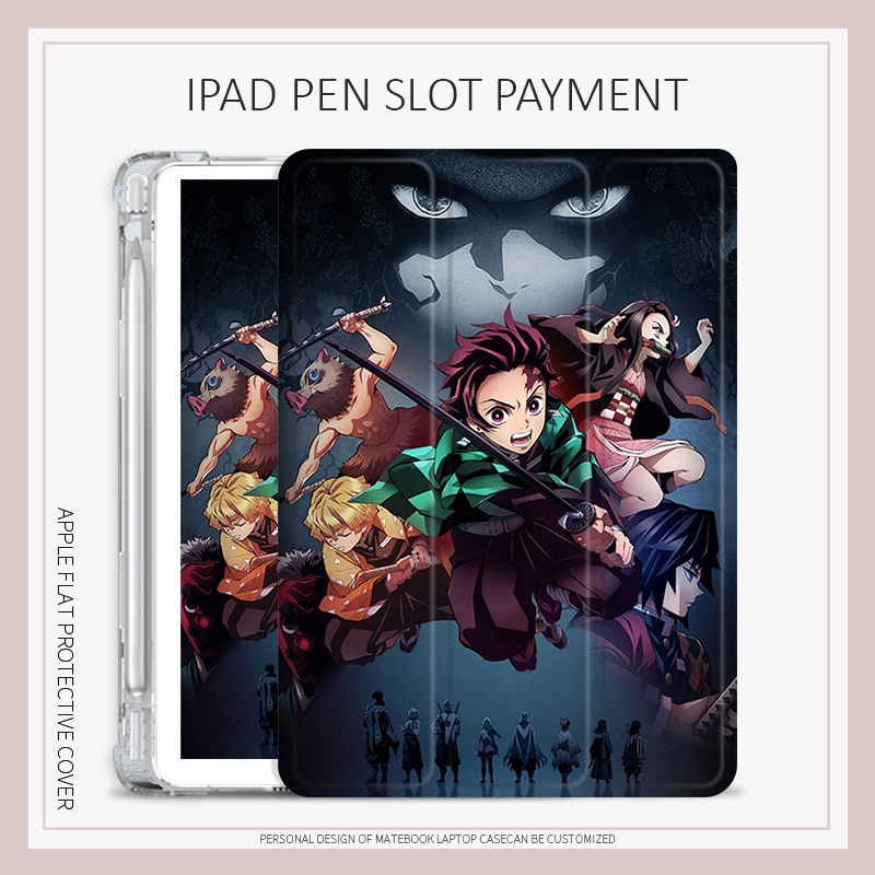 Bao Da Máy Tính Bảng Hình Demon Slayer Cho iPad air3 / 4 / 5 mini4 / 5 / 6 iPad gen10 2022 pro11 gen