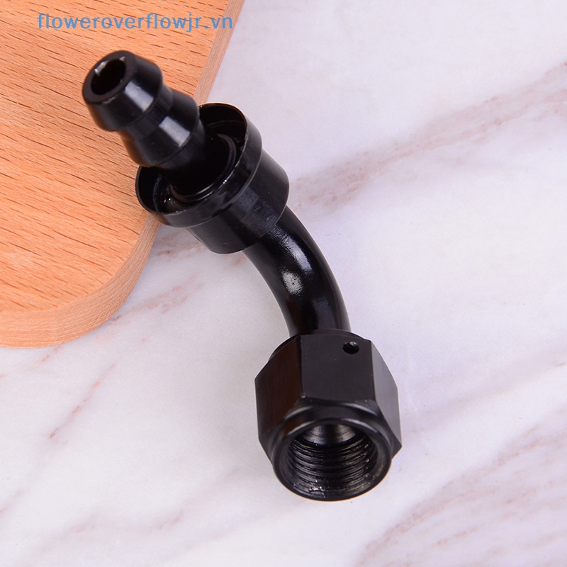 Đầu Nối Ống Dẫn Dầu / Nhiên Liệu / Ga Xoay 90 Độ AN6 AN-6 Màu Đen