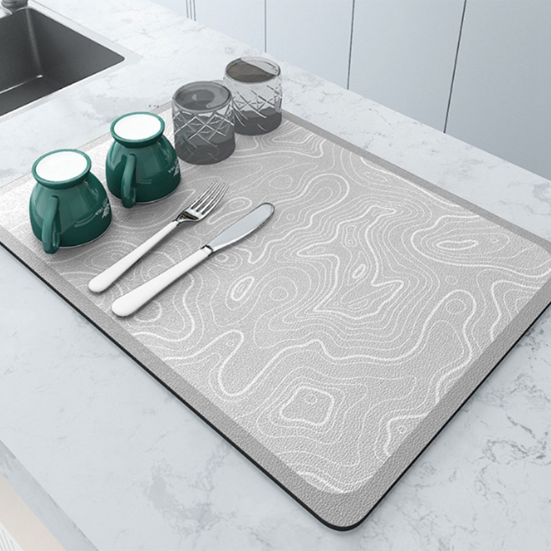 Thảm Cao Su Ráo Nước Siêu Thấm Hút Lót Chén Dĩa Nhà Bếp