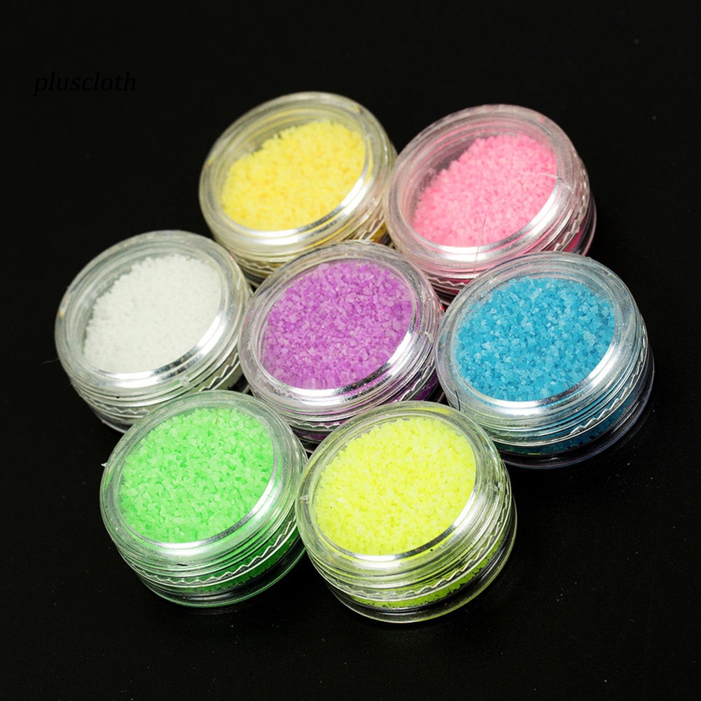 Bột Dạ Quang 3D Lấp Lánh Trang Trí Móng Tay