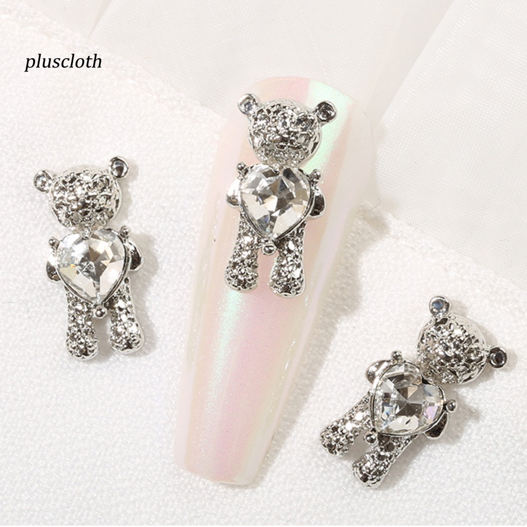 Túi 20 Phụ Kiện Trang Trí Móng Tay Hình Gấu 3D Dễ Thương