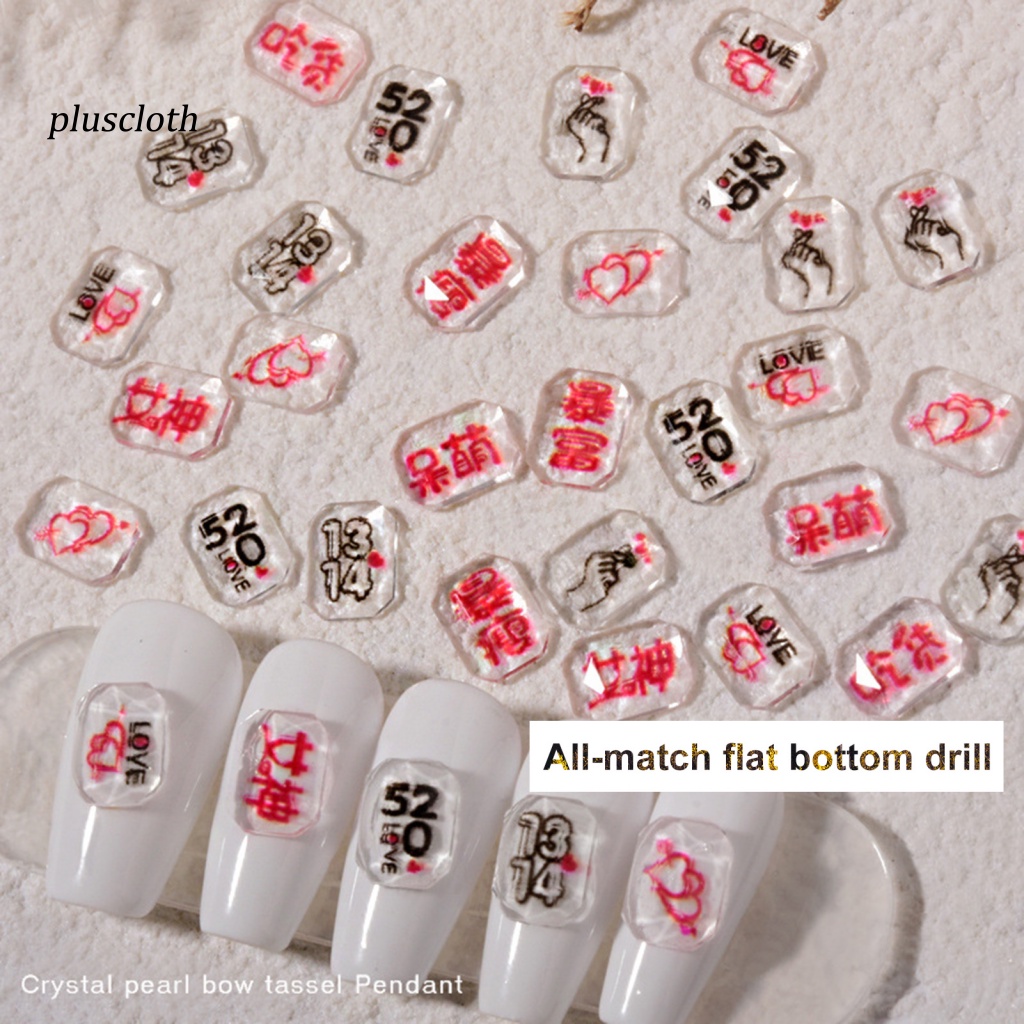 Set 50 Phụ Kiện Trang Trí Móng Tay Nghệ Thuật Bằng Resin Họa Tiết Nhân Vật Trung Hoa Sáng Tạo DIY