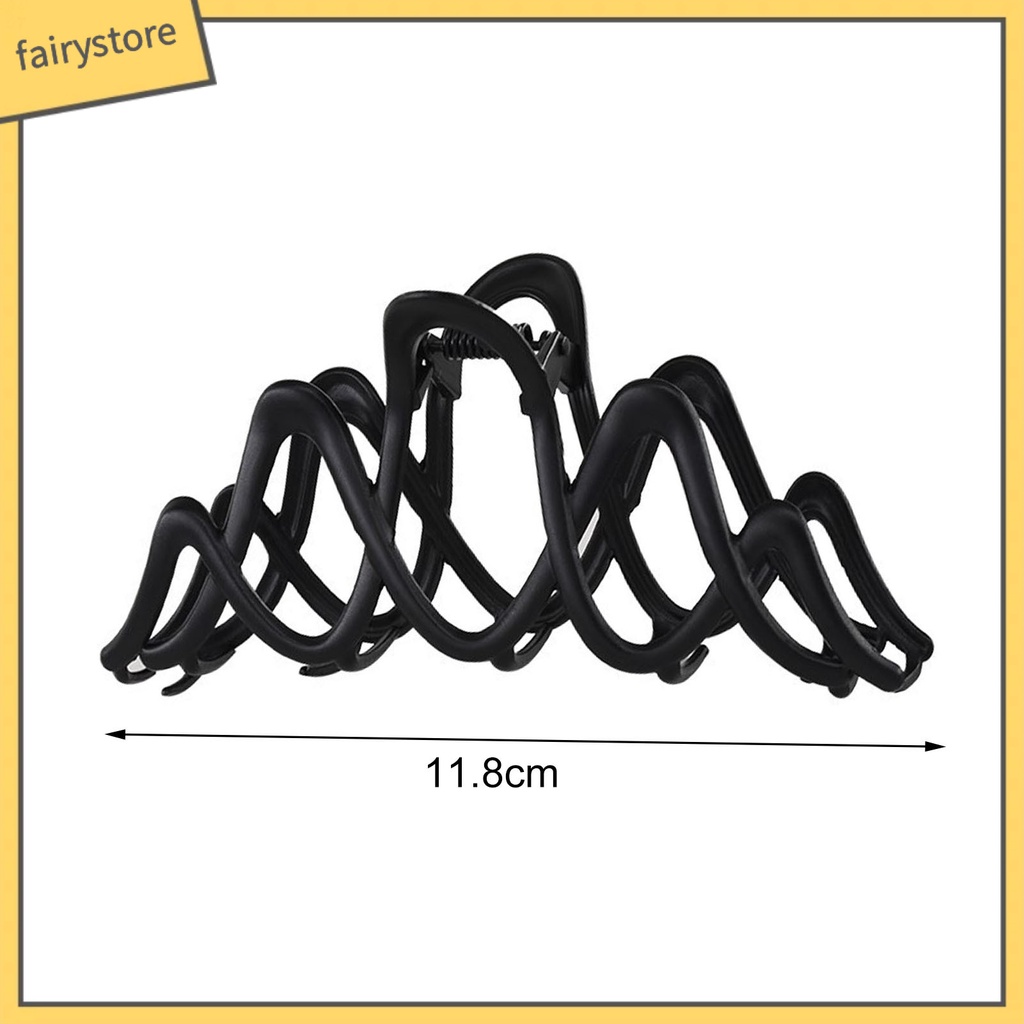 Kẹp Tóc Dạng Gợn Sóng Màu Trơn Co Giãn Chống Trượt Bằng Thép Không Gỉ
