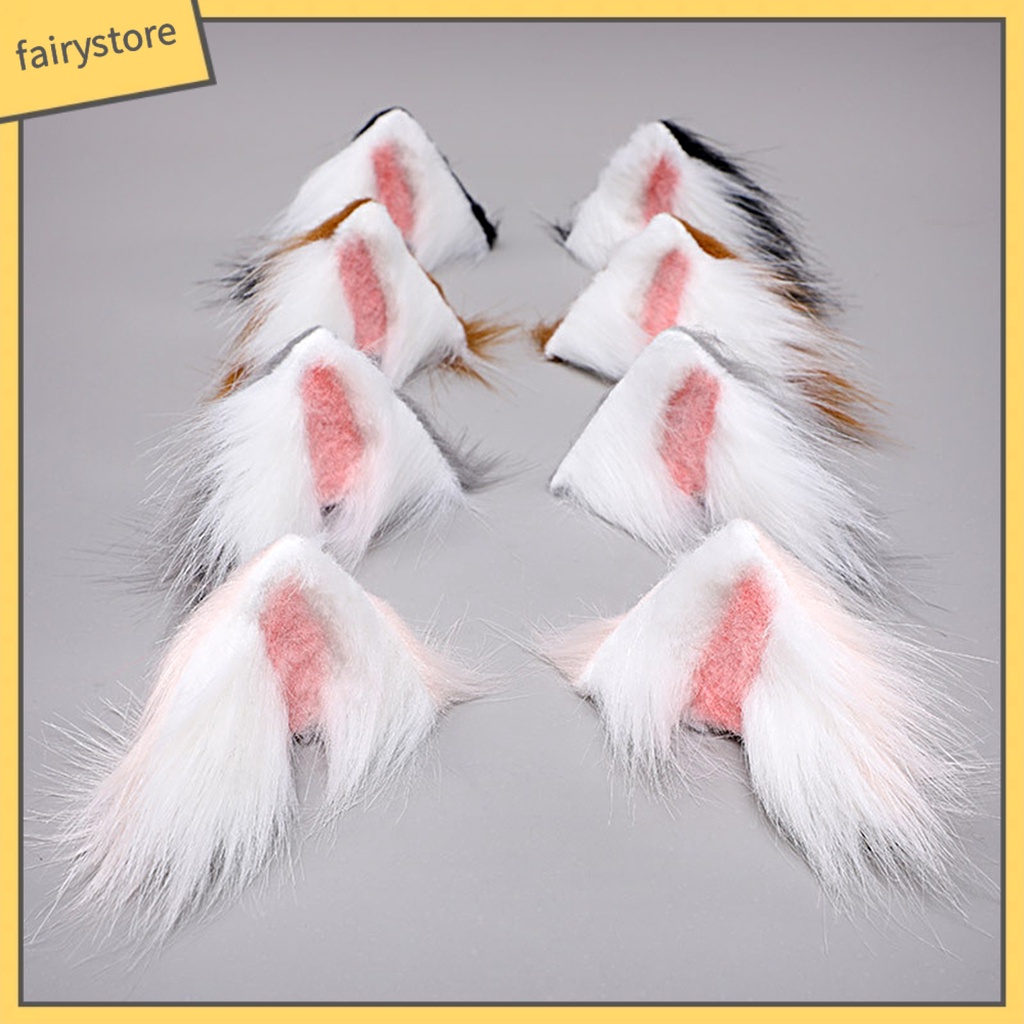 1 Cặp Kẹp Tóc Tai Mèo Bông Phong Cách Nhật Bản Dễ Thương