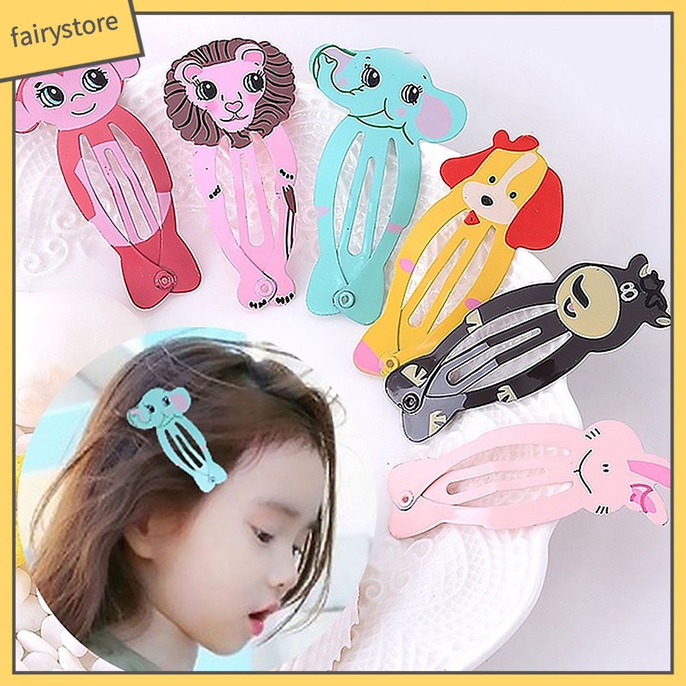 Set 10 Kẹp Tóc Hoạt Hình Xinh Xắn Cho Bé Gái