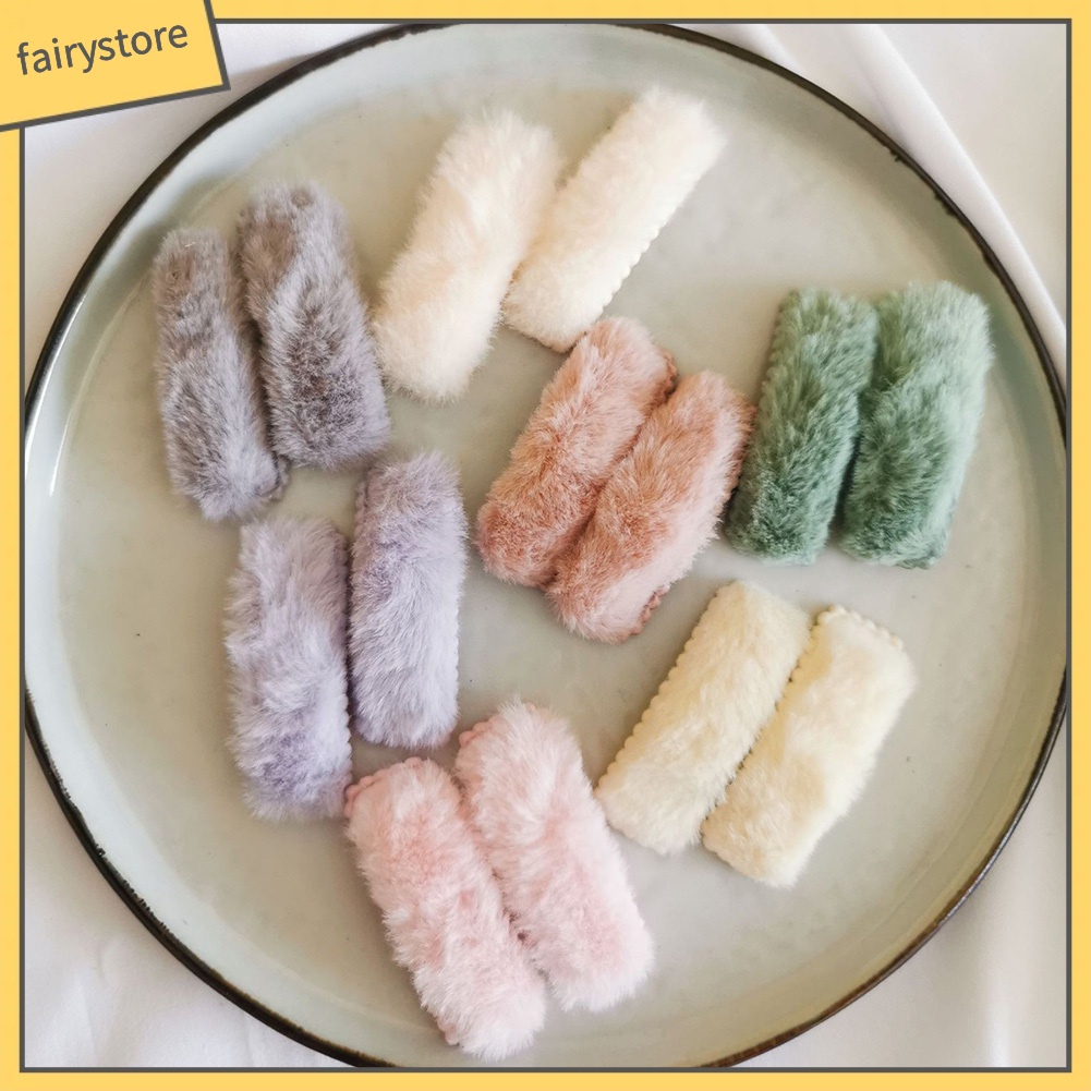 Set 2 Kẹp Tóc Hình Chữ Nhật Màu Sắc Kẹo Ngọt Dành Cho Nữ